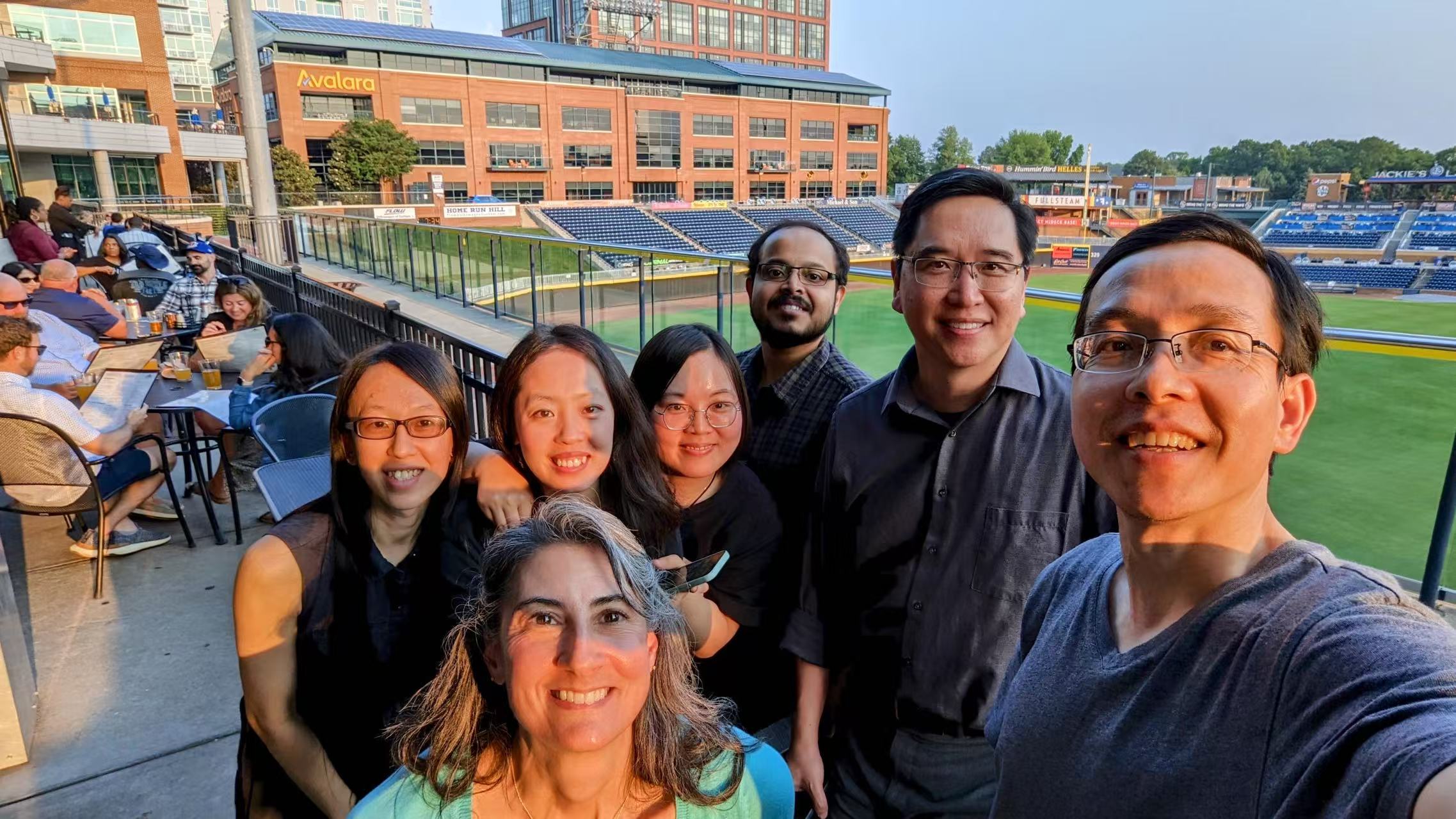 Zou Lab at a Bulls game