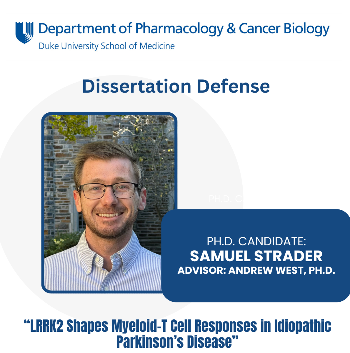 Strader, S - Defense Announcement